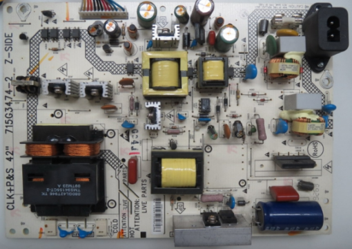 Netzteil 	 Philips	715G3474-2	CLK+P&S 715G3474-2 / 42"	2PFL3604/12	LED	X1APR73050679	PWTV9QG1APR7          PositionNummer:N29-T953
