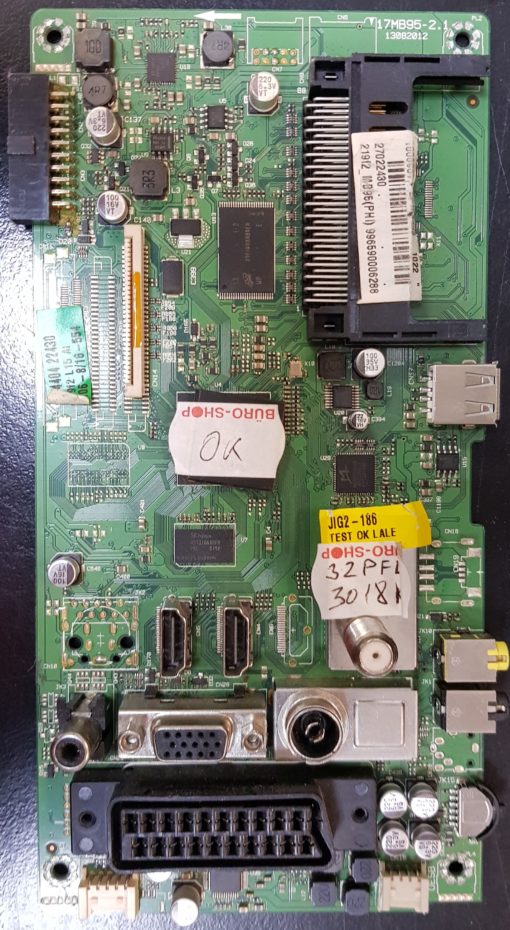 Mainboard	Panasonic	17MB95-2.1	TX39AW304	13082012	17MB95M / 10092678	10000017231044031022	270022430            PositionNummer:KT35-020
