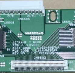 Buffer Board	Samsung	LJ41-00984A	LJ92-00571A	PS-42 LCD TV	REV1.2	JD0732001144	42"RAMPYBUFFPCBJ(LOWER)         PositionNummer:B34-026