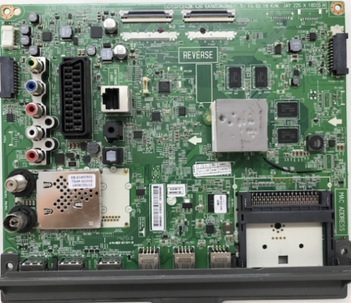 Mainboard	LG 	EAX65384004(1.5)	EBT62987206	411WRLPLR688	EBL61400501	WDM4N01-01675DYEBT62987206	55LB652V / 55LB652V-ZA (Gbr)          PositionNummer:KT44-171