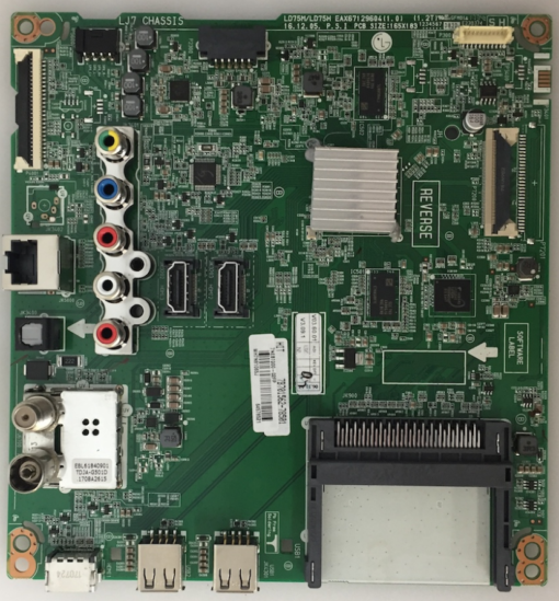 Mainboard	LG 	EBU64090001	EAX67129604(1.0)	7NEBT000-02FP	LJ7 / LD75M / LD75H / 81EBT000-01AJ / MH7DU100ER / 7CT10889-78501	64578541	49LJ614V (Gbr)          PositionNummer:KT44-202