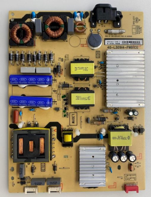 Netzteil 	 Thomson / TCL 	08-L301HA4-PW200AB	40-L301H4-PWB1CG / L301W	BTX1700200	LCD	20191282PM0165	65UC6326 / 65UC6326X1 / REV:B.0 (Gbr)          PositionNummer:N22-T822