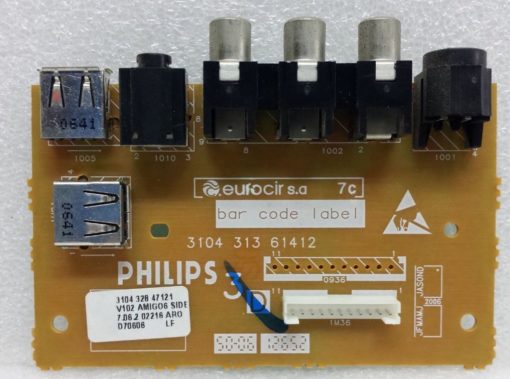 Mainboard	Philips 	3104 313 61412	PHILIPS 3D	44121	719.5 ZM.A / A720WD		SSB42FHPBJD / MON 0636A / 3104 301 2528.1   (Gbr)          PositionNummer:KT29-927
