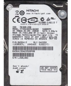 Festplatte HDD	Metz / Hitachi / LG	608960621.KD / EAZ54736404 / HTS543225L9A300 	5K320-250	SATA 3.0GB/S	250GB 	LKGW9XBA	0A56415DA23520P89 (Gbr)          PositionNummer:KT12-939
