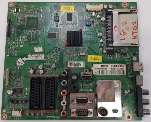 Mainboard	LG	EBT60874712	EAX63426602(0)			MDM1512-02838 EBT60874712 15EBT010-00CB (Gbr)          PositionNummer:KT02-752