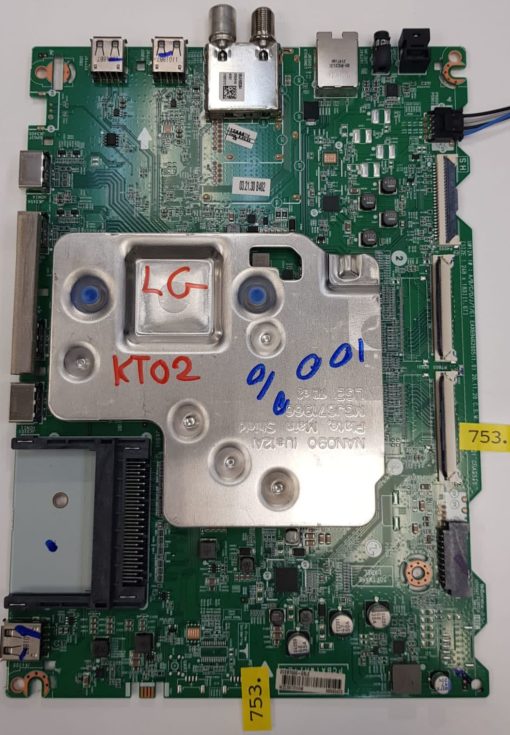 Mainboard	LG	EBT66699001	EAX69462005(1.0)	EAJ65712001		2CEBT000-03L2 MZ23810HHM 66590403 NC650EQH-ABKH2 9AAC1X0122AXBB  220109 K19165Z3E65712001XLTL (Gbr)          PositionNummer:KT02-753