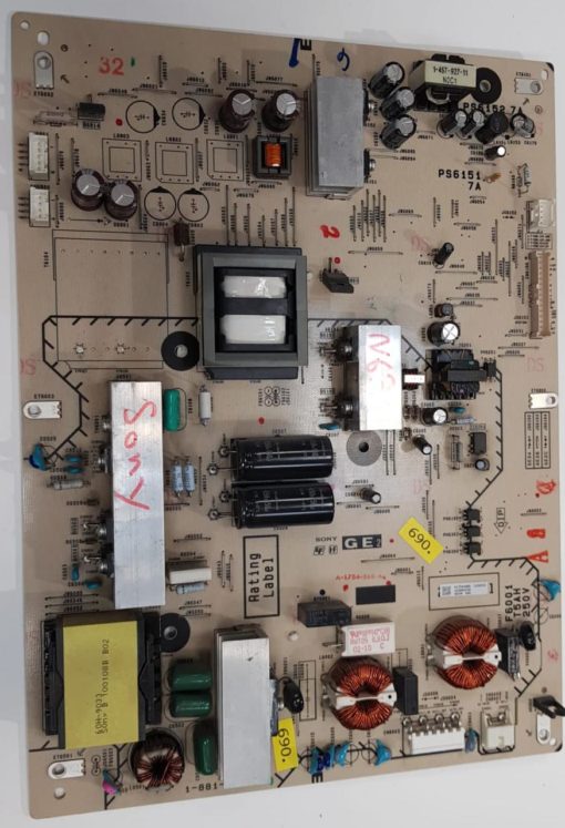 Netzteil	SONY	KDL-52NX803	1-881-955-11 1-881-955-12	A1754368A	GE2B JS6103 	 1156535 16306GE0A SOEM 46N (Gbr)          PositionNummer: N63-690