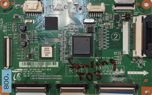 T-CON	SAMSUNG	PS51D6900DKXXU 	50FD/DS LOGIC MAIN LJ41-09390A REV R1.4(10/11/26)	LJ92-01753A/B/C/D/E/F/G/H(50DF) , LJ92-01756A/B/C/D/E/F/G/H(50DS)	50DSE0F2h 110208 SEC 	TL 756A A1 12C 06D-AA1 (Gbr)    PositionNummer:T03-800