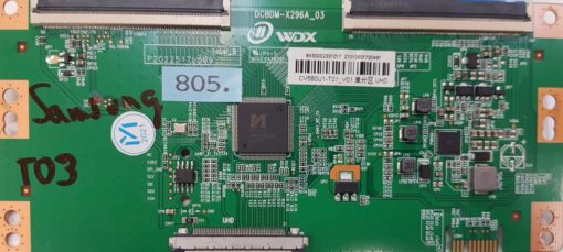 T-CON	SAMSUNG	EC50S1UA	DCBDM-X296A_03	P2022517L599 Label_B	JPX-D 94V-0 E470791	8X30D02331017 21010601700491 CV580U1-T01_V01 X UHD (Gbr)    PositionNummer:T03-805