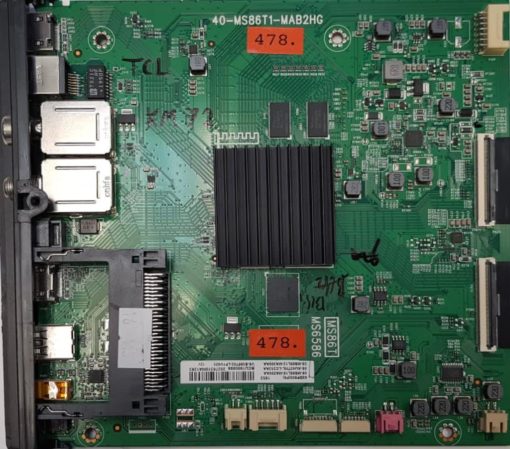 MAINBOARD 	TCL	43DB600 40-MS86T1-MAB2HG		43DP600(F6) 1952 08-MS86L16-MA200AA 08-AU43TML-LC252AA 08-MS86L12-MA300AA	MS86T MS6586	BCU1900899 20276310MA1263 V8-S586T02-LF1V425 12V (Gbr)          PositionNummer:KM72-478