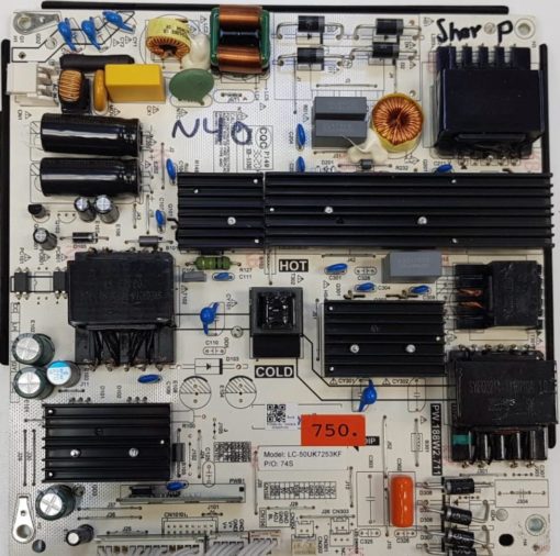 NETZTEIL	SHARP	LC-50UK7253KF	PW.188W2.711	74S		RoHS P20092144-1A00926 CC500PV5D (Gbr )                  PositionNummer:N40-750