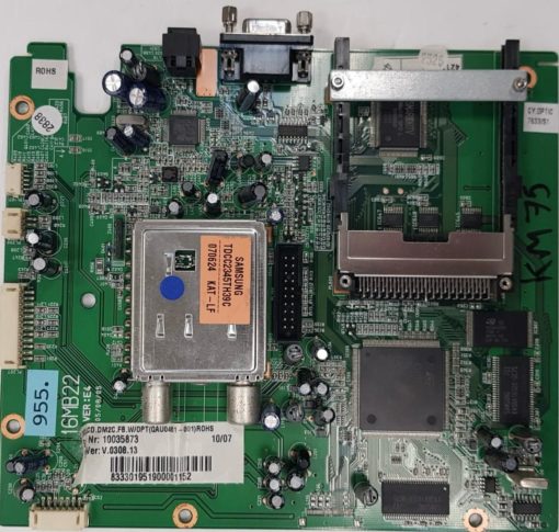 MAINBOARD	JVC	16MB22 VER:E4 05/0A/05		JVCLCD.DM2C.FB.W/OPT(QAU0461-001)ROHS	10035873 10/07 V.0308.13	8 33301951900001000 (Gbr)          PositionNummer:KM75-955