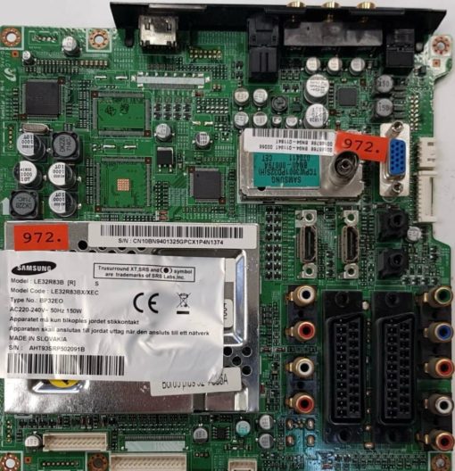 MAINBOARD	SAMSUNG	LE32R83B LE32R83BX/XEC	BN41-00839B	TCPW3001PD32S(H) BN40-00079A 070411 CET		AHT93SRP502091B, CN10BN9401325GPCX1P4N1374, 00165788 BN94-01184T 00066 00165788 BN94-01184T (Gbr)          PositionNummer:KT94-972