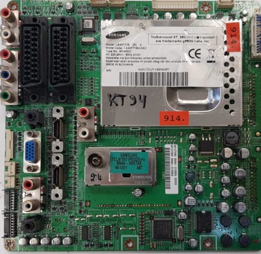 MAINBOARD	SAMSUNG	LE40F71B	FHD-MOSEL BN41-00762B MP1.1			AGHJ3S2P100460M, 00127956 BN94-01088A 00332 00127956 BN94-01088A (Gbr)          PositionNummer:KT94-914