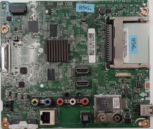 MAINBOARD	LG	49LH570V EBT64277344	LD66L/Z EAX66873003(1.0) EBR82603021	49LH57 NOTS  IC8100 V03.00.23 850F939A IC3000 V3.06.1 0EA2E087 ECOA3 LG1608-071 06.09.L2		609WRNAL5007 (Gbr)          PositionNummer:KT62-856