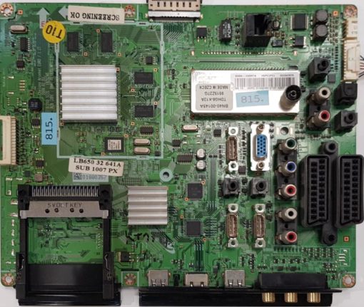 MAINBOARD	SAMSUNG	LE32B650T2P	BN41-01167B(MP1.1)	BN40-00145A TDHG6-K12A 9515Z27G	LE32B650	Z67T3SKS800437E, BN94-02667A HVPC(PC) 20090805 SK 10 HVPC 010003612727 0207 (Gbr)          PositionNummer:KT114-815