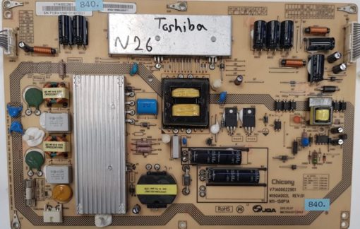 NETZTEIL	TOSHIBA	V71A00022901 N150A002L REV:01 N11-150P1A		9MC150A02FC3V0LF		V71A00022901 F129141236013118010X01, FMC3590103377 (Gbr )                  PositionNummer: N26-840