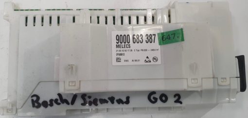 GESCHIRRSPÜLMASCHINE ELEKTRONIK	BOSCH-SIEMENS	9000 683 387 MELECS EPG60613			PB(220-240)V AC  EWS AI 06.01 (Gbr)          PositionNummer:G02-647
