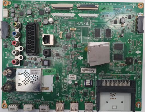 MAINBOARD	LG	42LB650V	EAX65384003(1.2)	EBL61400501 TDJM-G101D 1404C03131		407MAJM0E012 (Gbr)          PositionNummer:KT62-580