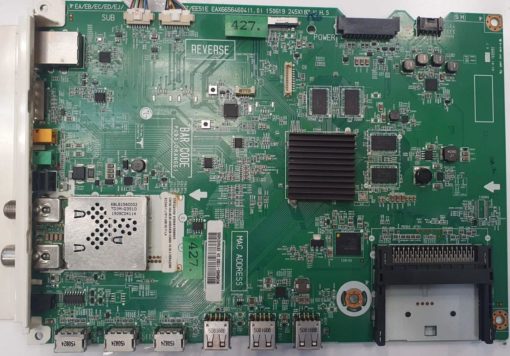 MAINBOARD	LG	55EG9109	EAX66564604(1.0) 	55EG910V EBR81568605 IC8100 V04.00.30 2455AE28 IC3000 V3.35.2 0EBA2D83 ECOA0-1 L1511-036 03.11.L4, 150619 245X183 	EBL61560002 TDJM-G351D 1509C04114	511WREBL9836, WCM5N03-11532 CH EBT64074005 (Gbr)          PositionNummer:KT62-427