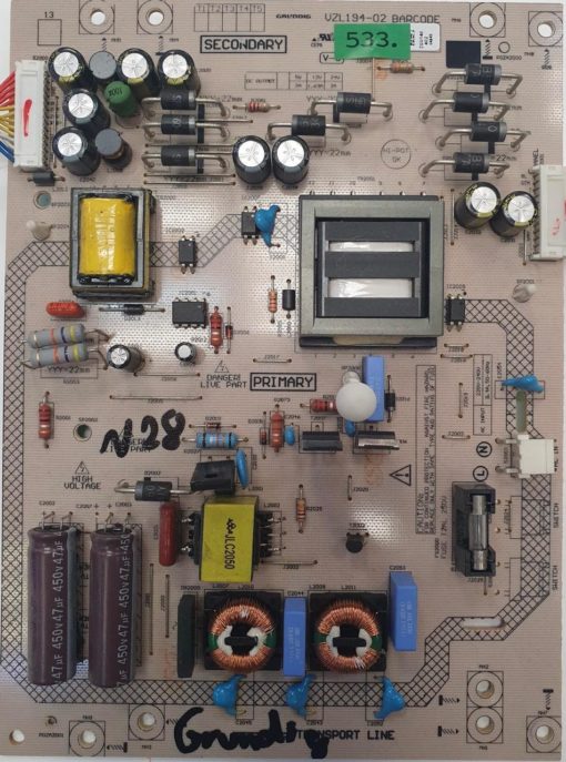 NETZTEIL	GRUNDIG	VZL194-02 				ZGU140 402 04849 (Gbr )                  PositionNummer: N28-533
