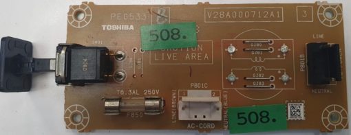 NETZTEIL	TOSHIBA	V28A000712A1 PE0533 B CCP-6400S V28A000715A0	 			DTVDTPE053380 099010617300 (Gbr )                  PositionNummer: N26-508