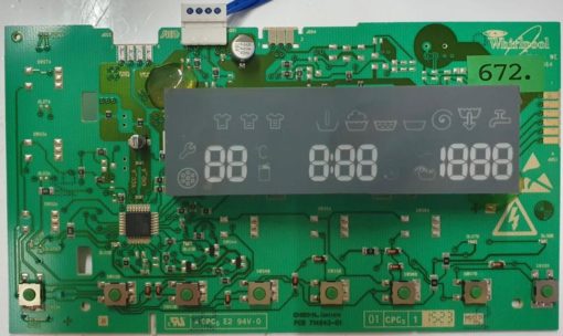 WASCHMASCHINE STEUER-MODULE	WHIRLPOOL-BAUKNECHT		PCB 714843-01			WH W10425279-A 752957-01 BSH2, RED 150930 09 20 876 (Gbr)          PositionNummer:WB21-672