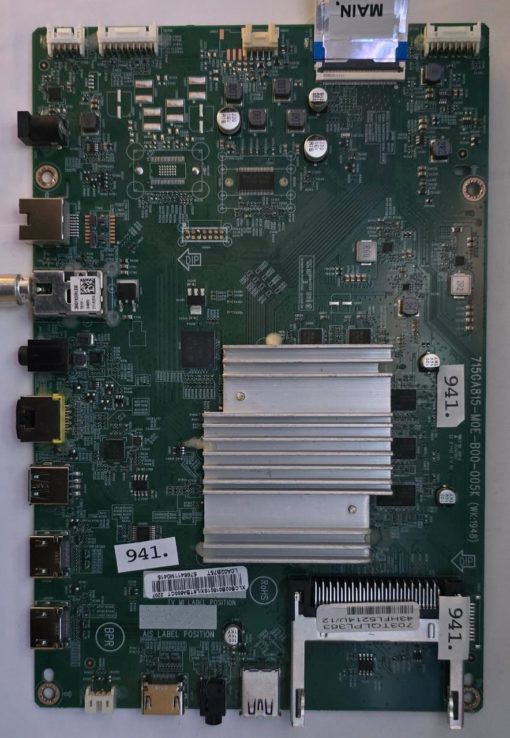 MAINBOARD	SAMSUNG	715GA815-M0E-B00-005K (WK:1948)		CP 8B 94V-0 E243951 KC 2 140 2-2 01		XLCB02B01501SX/L8TBA500CT 2207 L0A02B75T 5766411M0415, 703TQLPL363 43HFL5214U/12 (Gbr)          PositionNummer:KT124-941