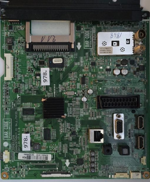 MAINBOARD	LG	55LM615S 	EAX64317404(1.0)	55LM615S-ZE 55LM615S-ZE.BBGZLJG 2N1D07DF-00188 A03 MEZ64376910(REV01),EBL61080101 TDSQ-G001D 1209B27115	LD21B/LD21B G4_L_TU123, 243 K4B1616466 BCK0 G0I2059TC, 8H 94V-0 1240 D 1234567, SAA35916762 V03.03.50 2AD1	211WRGX91519, RCH WCM2N24-00159 EBT62058352 (Gbr)          PositionNummer:KT62-978