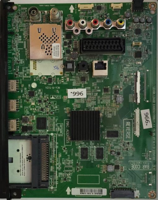 MAINBOARD	LG	42LF5809 	EAX6561 0906(1.1) 	LE46B.LD46B,641D01MA-00549 A01 42LF5809-ZA 42LF5809-ZA.BEUYLJG MEZ65035102(REV06)	EBL61400501 TDJM-G101D 1602C1015 22X183 NC4-M-TU24	604WREBQC724 NC4-M-TU24, WCM5413-09216 CH EBT63705303 (Gbr)          PositionNummer:KT62-966