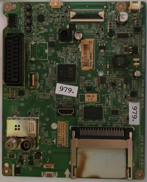MAINBOARD	LG	49LH510V-ZE.BEUGLJP 	EAX66826103(1.1)	651D01GH (93/130) MEZ65035103(REV07), LGE6351 AUMM093B 1605A	LD67A/LD67B, 49LH510V 49LH510V-ZE	605MAKR23061, HIT 65900587-99748, 65EBT000-010Z MH65910564 64199748 (Gbr)          PositionNummer:KT62-979