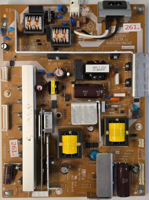 NETZTEIL	SHARP	AC250V T2.5A L 9W163494A RUNTKA619WJQZ F8065PA1 (Gbr )                  PositionNummer:N40-261