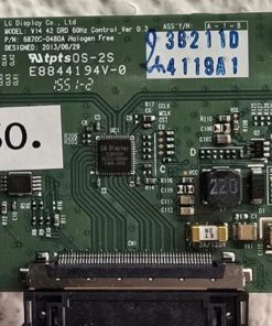 T-CON BOARD	LG	V14 42 DRD 60HZ CONTROL_VER 0.3 6870C-0480A		3B211D 4119A1	0S-2S E88441 94V-0 155 1-2 (Gbr)  PositionNummer:T39-960