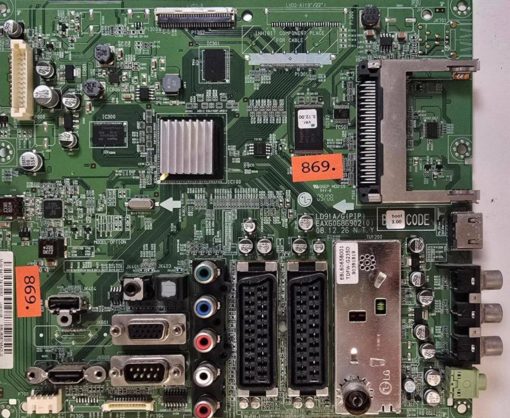 MAINBOARD	LG	32LH2000 	LD91A/G(PIP) EAX60686902(0) 08.12.26 N.T.Y	MEZ55798401 011824/099932/S/T, 32LH2000-ZA 32LH2000-ZA.BEUVLJP	GSEP M02 C5 94V-0 09/08, EBL60658001 TDFW-G235D 903B1819	MJM 9417 24 03052 LH91512B EBU60674842LG,904MAXS7D322 (Gbr)          PositionNummer:KT14-869