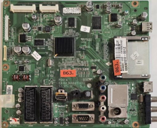 MAINBOARD	LG	42PJ350 42PJ350-ZA.BEULLJP 42PJ350-ZA 	PD01A EAX61366607(0)	MEZ41307424		DY MDM0D01-01938 EBT60974107 0DEBT010-001Z, 012MABT15439 (Gbr)          PositionNummer:KT14-863