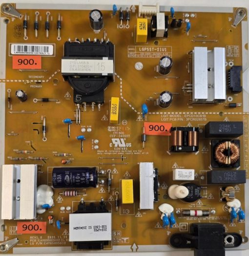 NETZTEIL	LG	EAX69502602 (1.0) EAY65895612 REV1.0 LGP55T-21U1		EPCD13CB1B 3PCR02857B	SWZ-2 2117 94V-0 CCP-3400ST E247691	LM598658956120763(1.1) (Gbr )                  PositionNummer:N62-900