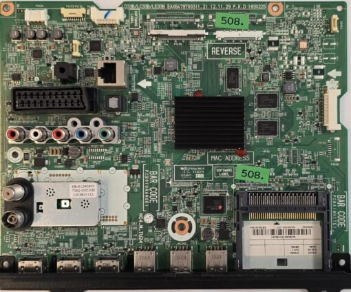MAINBOARD	LG	50LN5708 	LD33B/LC33B/LE33B EAX64797003(1.2)	371D03ET-00034 A03 MEZ65035101(REV00) 50LN5708-ZA 50LN5708-ZA.BEUYLJG	GFM01 94V-0 1310 E230374 1234567 813C	307WRCY1N267, WJM36273H100481 12894224 50LN575S-LGD EBT62297954 (Gbr)          PositionNummer:KT14-508
