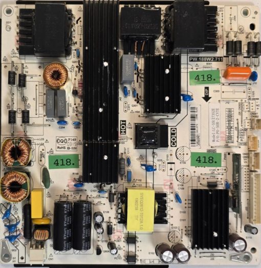 NETZTEIL	SHARP	LC-55UI7352E	PW.188W2.711	CQC P149 0319 ROHS KB-5150	P0-50R-2-CVTE	B55UI7352EB50R 39175290400193, V19010052-0A01878 138W6 ROHS LSC550FN11 (Gbr )                  PositionNummer:N40-418