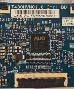 T-CON BOARD	SAMSUNG	UE43J5670 	T430HVN01.6 Ctrl BD 43T01-C02	Ver 01 UE43J5670SU UE43J5670SUXZG	E2220342-9 94V-0 1530 LF	07WB3SSGGA00732L, UZ-5543T01C07-58D-5043039-R03QK-07 (Gbr)       PositionNummer:T13-482