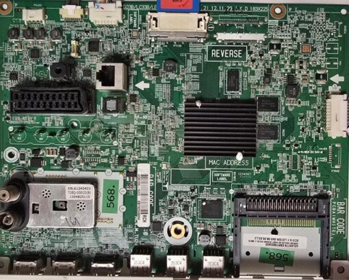MAINBOARD	LG	42LN5778 	EAX64797004	0197 MEZ65053902(REV00) W/0:381D04Q2-00070 A04 42LN5778-ZK 42LN5778-ZK.BEUYLJG	EBL61240403 TDSQ-G501D(B) 1304B25115, 42LN5778 EBR76822405 IC8100 V03.20.33 F9D7 IC3000 V3.01.1 6B78 ECO 0-1 LG1308-045 08.08.S3.L2	308WRTF32177, RCH WCM3806-10320 EBT62345934 (Gbr)          PositionNummer: KT14-568