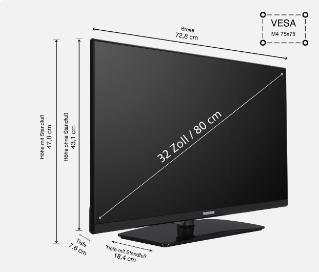Telefunken Fernseher 32 Zoll Smart TV XH32A201D Full HD Fernseher HDR TV (GBR) 1 Jahr Garantie PositionNummer:1001 – Bild 2