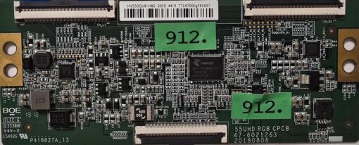T-CON BOARD	PHILIPS	55PUS6704/12	55UHD RGB CPCB 47-6021263 20180806	1912 ELEC-6 E3330HF 94V-0 E54926 P416627A_13		HV550QUB-H82 2019 44-9 7714700EgF81837 (Gbr)  PositionNummer: T31-912