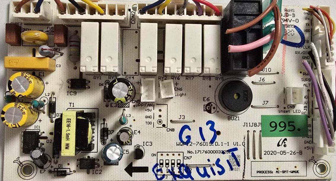 GESCHIRRSPÜLMASCHINE ELEKTRONIK EXQUISITE WQP12-7601S.D.1-1 V1.0 17176000032251 (Gbr) PositionNummer:G13-995