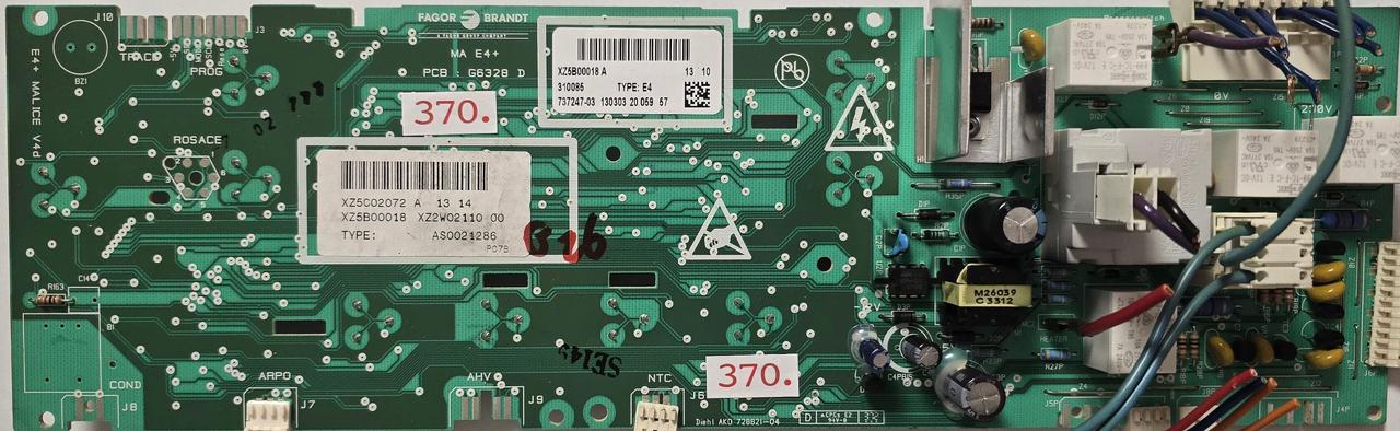 GESCHIRRSPÜLMASCHINE ELEKTRONIK FAGOR AKO 728821-04 310085 737247-03 130303 20 059 57 PCB: G6328 D, XZ5B00018A XZ5C02072 A 13 14 XZ5B00018 XZ2W02110 00 AS0021286 (Gbr) PositionNummer:G26-370