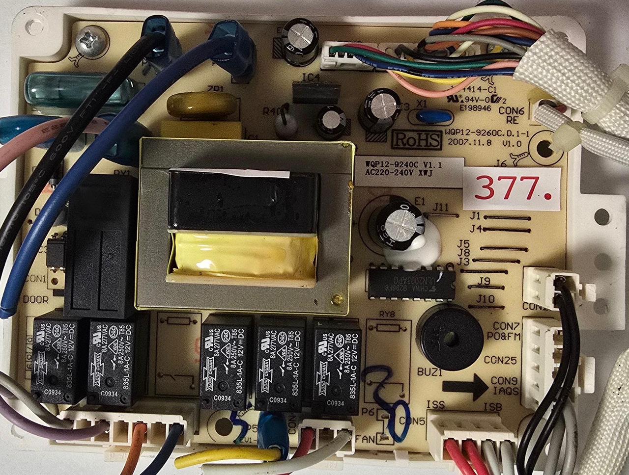 GESCHIRRSPÜLMASCHINE ELEKTRONIK PREMIERE WQP12-9260C.D.1-1 WQP12-9240C V1.1 WDB-EI41P-420257, AC220-240V XWJ 104414-C1 94V-0 E198946 (Gbr) PositionNummer:G35-377