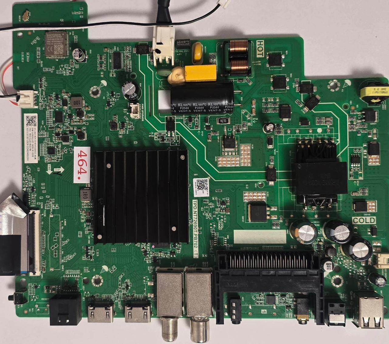 MAINBOARD HISENSE 40A4K 40A35HEVS(0002) TPD.NT72690T.PB702 (T) V0002.07.00N.N1009 G23403W P157 2348-1 D-BLD 5-1-2605X17A0 94V-0 BLD-B E203640 42V-50 4V 65W1 A23120136-0A00015, 36275-351507-23CR-G23403W00639A (Gbr) PositionNummer: KT07-464