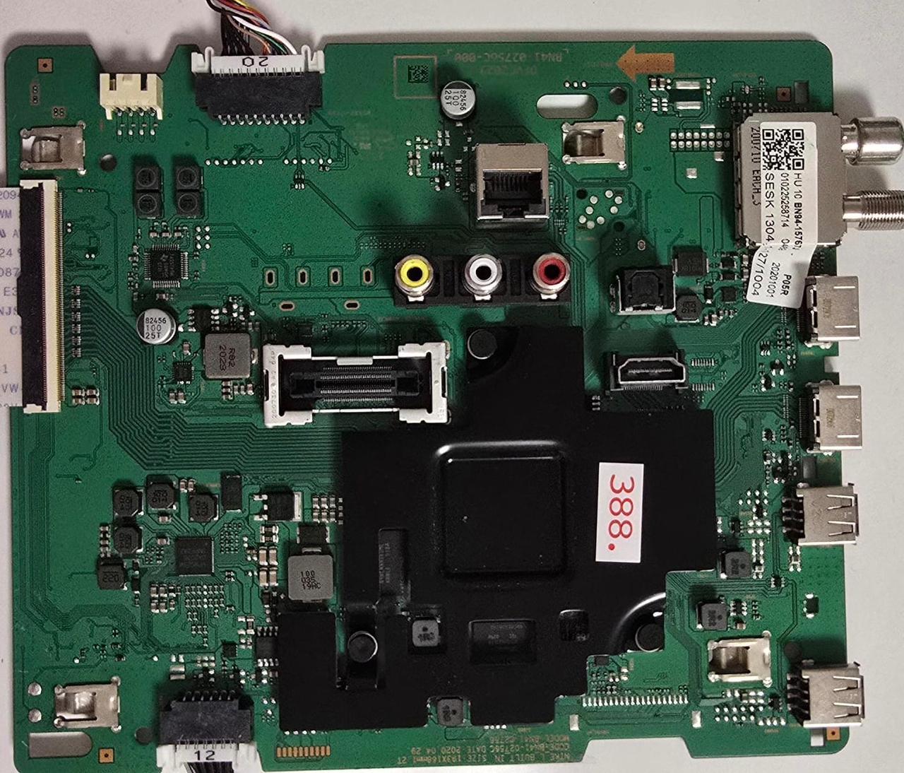 MAINBOARD SAMSUNG GU50TU8079 BN41-02756C BN41-02756 DFVC2029 BN41-02756C-000 01/UTU8000/UTU8000H-U50TH1 GU50TU8079U GU50TU8079UXZG 2029 88V0 94V-0 002 W058C-719A 0D8Y3SENA06409P, HU 10 BN94-15767J P05R 010225258714 0489 20201001 SESK 1304 1-127/1004 (Gbr) PositionNummer: KT125-388