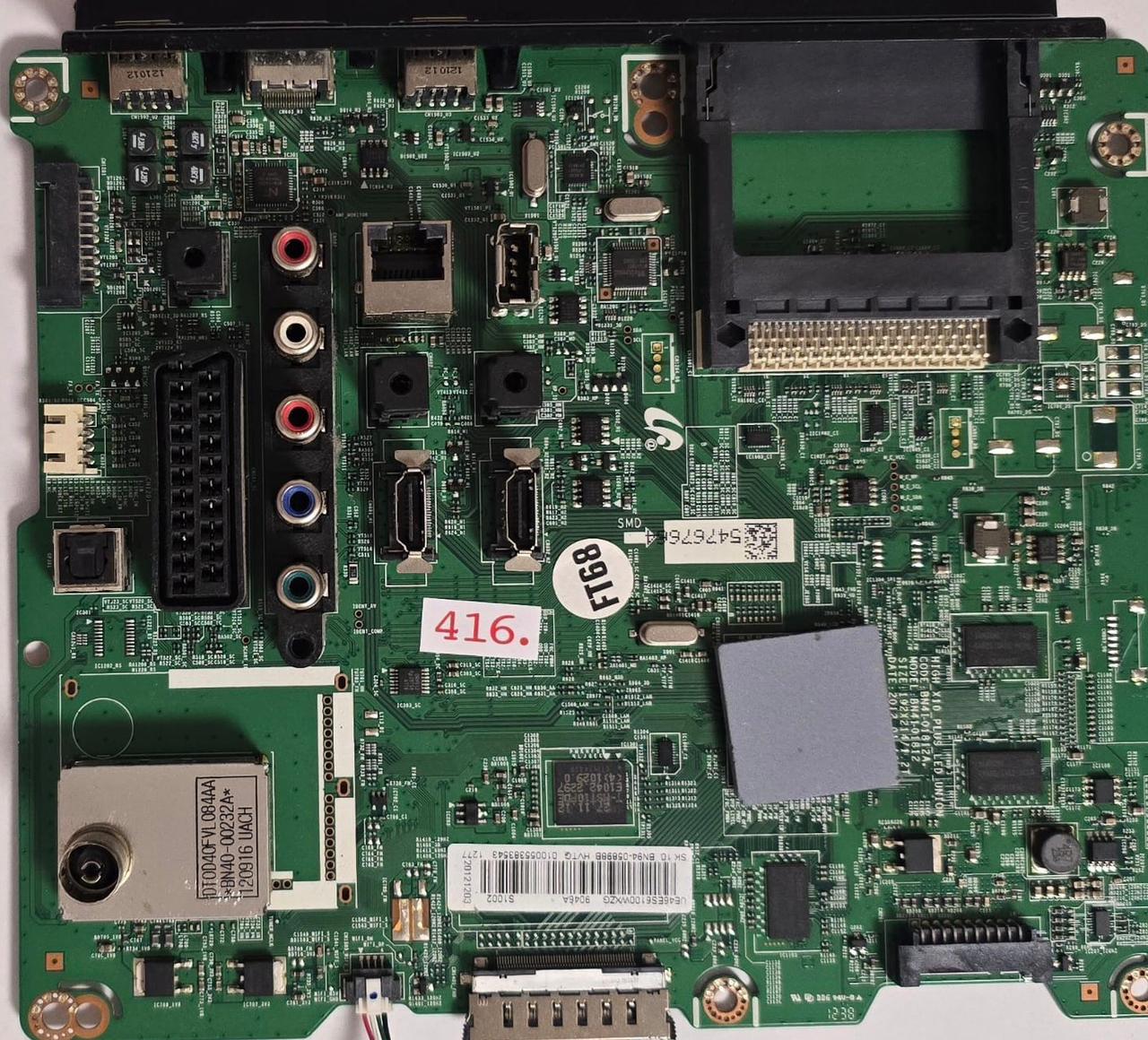 MAINBOARD SAMSUNG UE46ES6100 54767664, UE46ES6100WXZG 9046A S1002 SK 10 BN94-05898B HVTG 010055383543 1277 20121203 (Gbr) PositionNummer: KT125-416