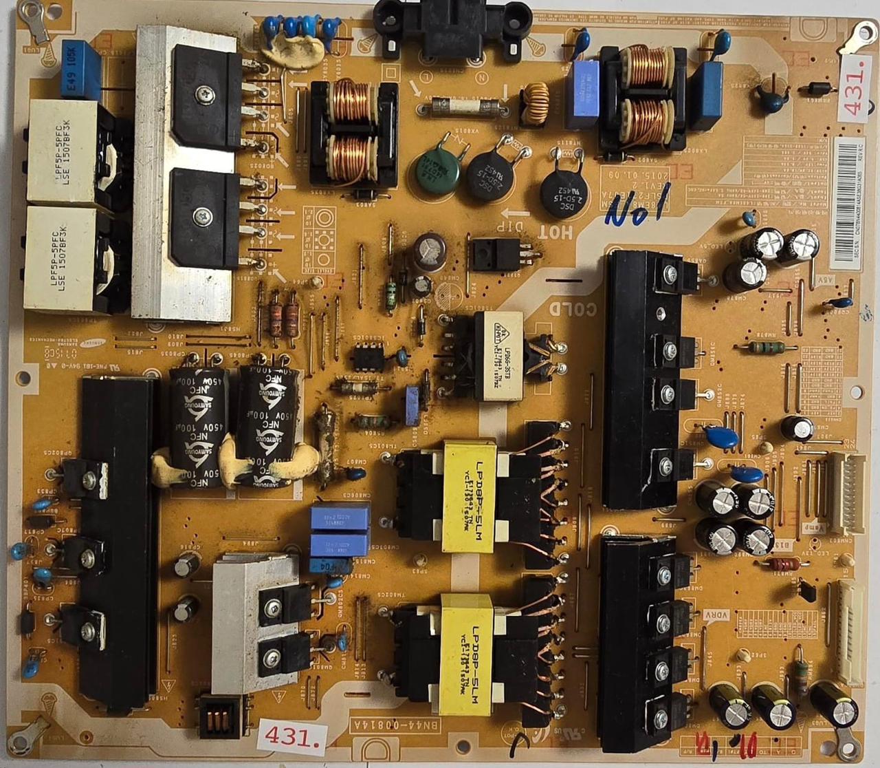 NETZTEIL SAMSUNG UE48JS9090 L48EM8A_FSM BN44-00814A Ver 01 UE48JS9090Q UE48JS9090QXZG 07C93SAG900186A, CN07BN4400814SE38G31A065, PF2P010533 (Gbr) PositionNummer: N01-431