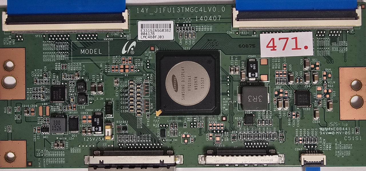 T-CON BOARD LOEWE 14Y_J1FU13TMGC4LV0.0 140407 1525-10 E88441 94V-0 MV-0S C51S1 E33152A5G0382 004178 LMC480F J03 (Gbr) PositionNummer: T80-471